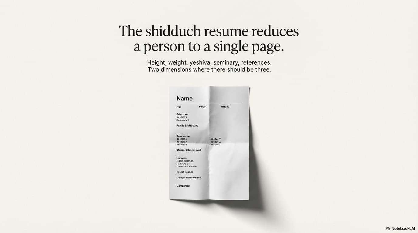 Shidduch Resume: The Solution that Became the Problem