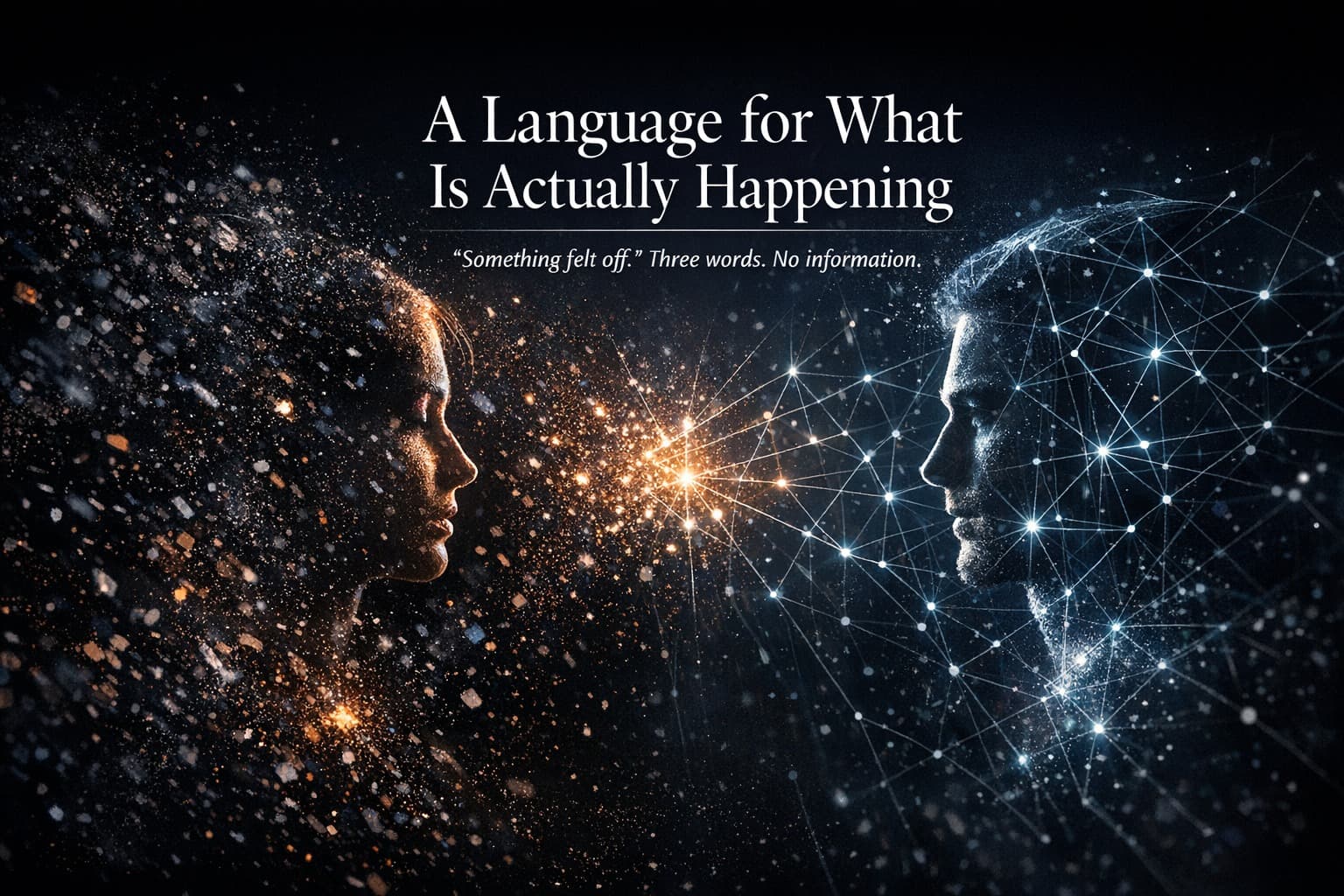 A Language for What Is Actually Happening